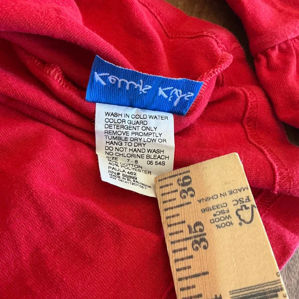 Kellys Kids Long Sleeve Christmas Santa Hat‎ Initial 
